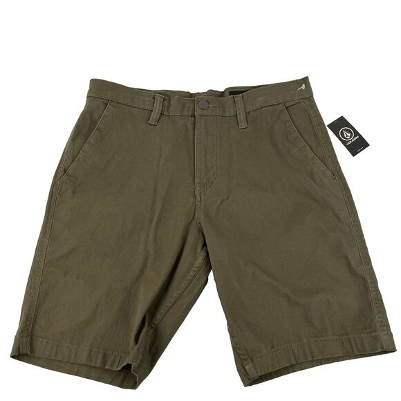 New Mens Volcom Road Trip Shorts Casual Sz 30 NWT Green Khaki $55 - Picture 1 of 7
